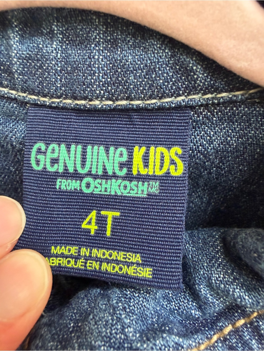 Genuine Kids by Osh Kosh 4T Girls Ruffle Denim Jean Jacket - Picture 5 of 7